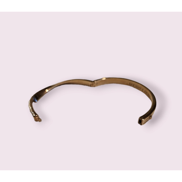 Kate Spade New York Gold Tone Twisted Bangle Crystals Bracelet - Picture 6 of 11